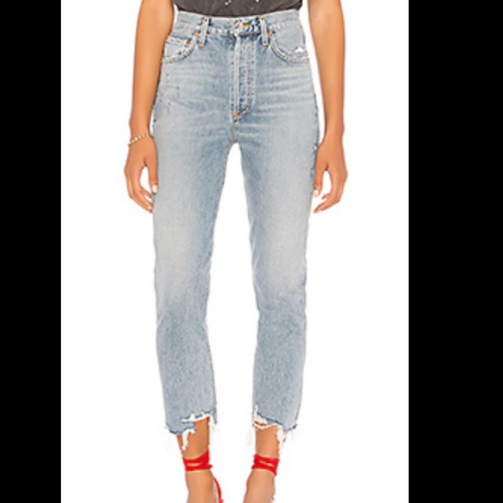 AGOLDE Riley High Rise Straight Crop